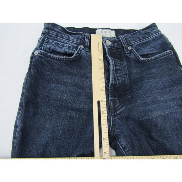 We The Free Blue Button Fly Distressed Skinny Jeans 25" Mid Rise Minimalist - Picture 6 of 7